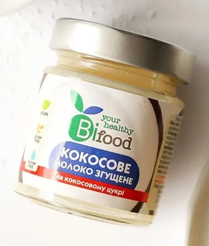 Згущене молоко кокосове на кокосовому цукрі 240 г Bifood