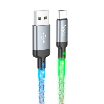 Кабель для заряджання та передачі даних USB Type-A – USB Type-C 1 м HOCO U112 Shine Сірий