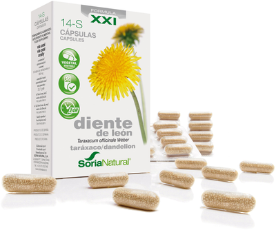 Дієтична добавка Soria 14-S Diente De Leon 400 мг 30 капсул (8422947090647)