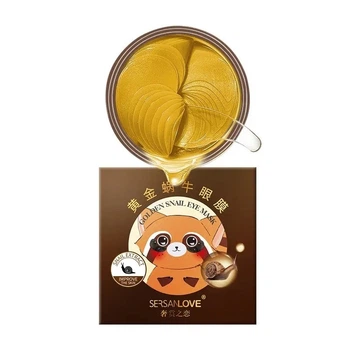 Гидрогелевые патчи с муцином улитки SERSANLOVE Golden Snail Eye Mask