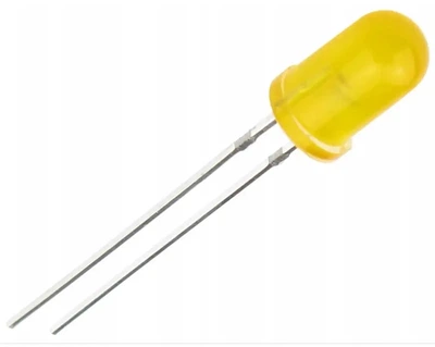 LED светодиод 3мм, 2.0 – 2.2В, 20мА, желтый, 5 шт.