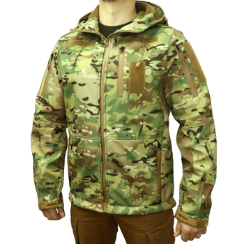 Куртка тактическая Soft Shell демисезонная размер М мультикам