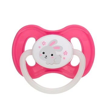 Пустушка силіконова анатомічна 0-6м Bunny & Company рожева Canpol babies 23/268_pin
