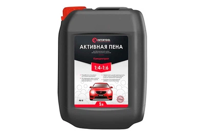 Активная пена Intertool 5л концентрат для мойки автомобилей очищающее средство для удаления загрязнений (D-IT_22-C)