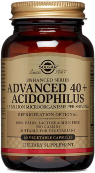 Suplement diety Solgar Acidophilus 40+ Advanced 60 kapsułek (0033984007772)
