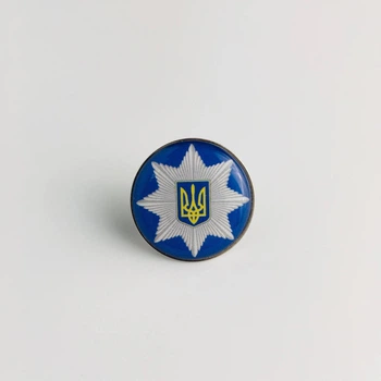 Значок Dobroznak национальной полиции Украины 25х25 мм (6409)