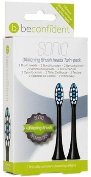 Końcówki do szczoteczki elektrycznej Beconfident Sonic Whitening Brush Heads Black 2 szt (7350064168363)