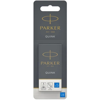 Чернила для перьевых ручек Parker Картриджи Quink /5шт синие, блистер (11 416BLU)