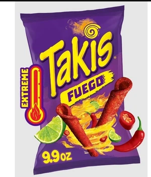 Чипсы Takis Fuego Rolls Hot Chili Pepper & Lime Flavored Spicy 280г