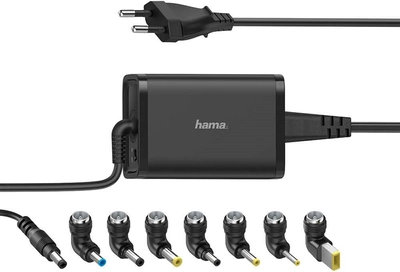 Універсальний зарядний пристрій Hama для ноутбуків 15-24 В / 90 Вт Black (4047443426574)