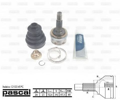 Шарнир приводного вала Pascal (G10345PC)