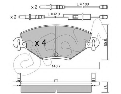 Гальмівні колодки пер. Citroen C5 01- (Bosch) Cifam (8223310)