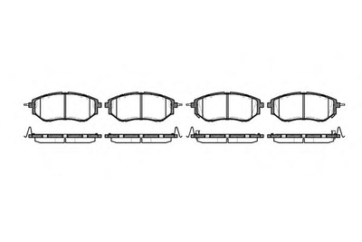 Гальмівні колодки пер. Subaru Legacy IV/Outback 03- (akebono) Woking (P1037302)