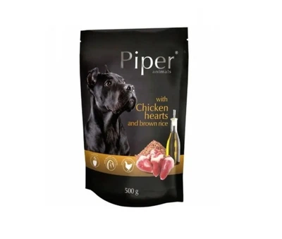 Dolina Noteci Piper Курячі серця з коричневим рисом - 150г консерви для собак