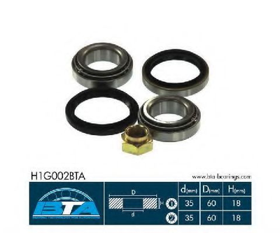 Підшипник колеса,комплект BTA Bearing Technology for Automotive (H1G002BTA)