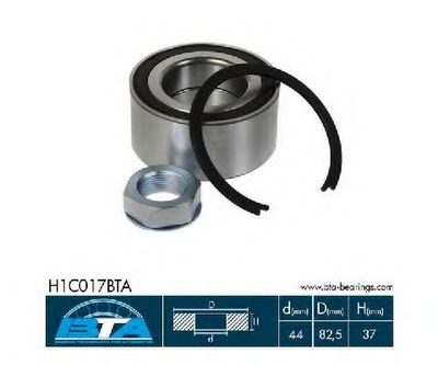 Підшипник колеса,комплект BTA Bearing Technology for Automotive (H1C017BTA)