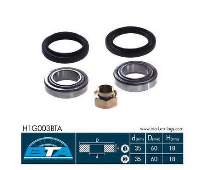 Подшипник колеса, комплект BTA Bearing Technology for Automotive (H1G003BTA)