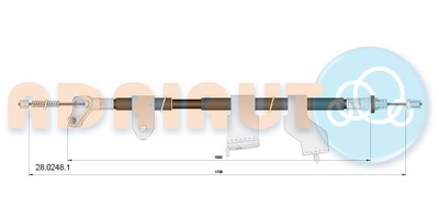 Трос зупиночних гальм Adriauto (2802481)