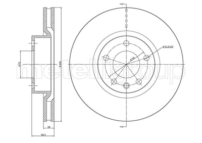 Тормозной диск перед. Omega (87-03) Cifam (800441)