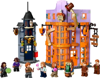 Zestaw klocków Lego Harry Potter Ulica Pokątna: Magiczne dowcipy Weasleyów 834 części (76422)