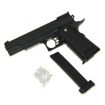 Страйкбольний пістолет G6 Galaxy Colt M1911 Hi-Capa метал, чорний