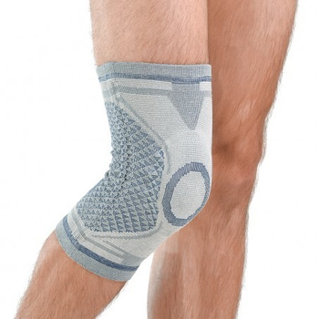 Бандаж (ортез) на колінний суглоб Комфорт із силіконовим кільцем Алком 3023 розмір 1 (28-33) Сірий 1 шт