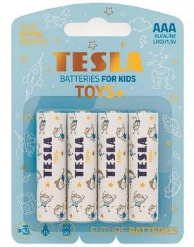 Щелочные батарейки TESLA AАA TOYS+ 4 шт.