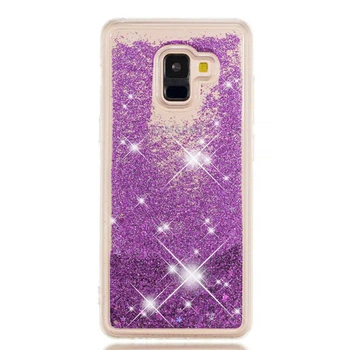 Чехол Glitter для Samsung Galaxy S9 / G960 бампер силиконовый аквариум Фиолетовый