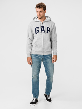 Толстовка на блискавці чоловіча GAP 851516-19 XL Сіра (1200027121750)