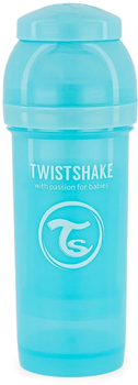 Butelka do karmienia antykolkowa Twistshake z silikonowym smoczkiem 260 ml niebeska (7350083122568)