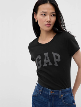 T-shirt damski basic GAP 268820-11 S Czarny (1200048865572)