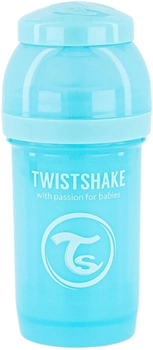 Пляшка для годування антиколькова Twistshake із силіконовою соскою 180 мл блакитна (7350083122506)