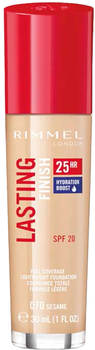 Podkład Rimmel Lasting Finish we Flakonie Wygładzający Matujący Nawilżający 070 Sesame 30 ml (3616301236009)