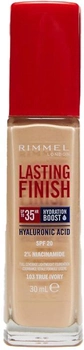 Тональна основа Rimmel Lasting Finish 35 H у Флаконі Розгладжуюча Матуюча Зволожуюча 010 Rose Ivory 30 мл (3616304825026)