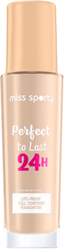 Тональна основа Miss Sporty Perfect To Last 24H Foundation 100 Ivory 30 мл (3614226657381)
