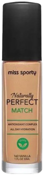 Podkład do twarzy Miss Sporty Naturally Perfect Match 160 Vanilla 30 ml (3616303417611)