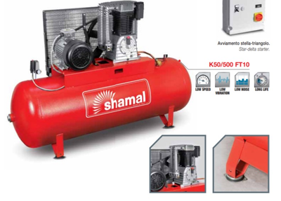 Компрессор поршневой Shamal K50/500 FT10