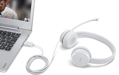 Słuchawki Stereofoniczny zestaw słuchawkowy USB Lenovo 110 (GXD1E71385)