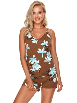 Женская пижама шорты хлопок Taro Maria 2682 коричневый S L