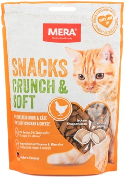 Снеки для котов Mera SNACKS Crunch & Soft Huhn & Käse с курицей и сыром 200 г (4025877834035)