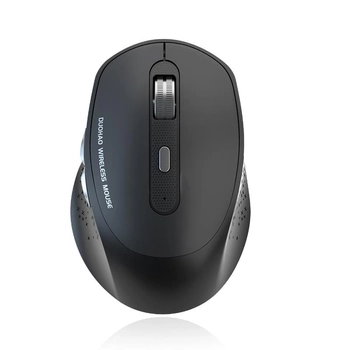 Аккумуляторная беспроводная мышка Duohao M6 Черная (Bluetooth 4.0/5.1 + 2,4 Гц)