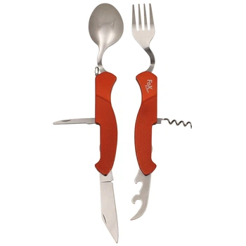 Складной набор походный мультитул 6в1 Fox Outdoor, набор столовый металический Германия