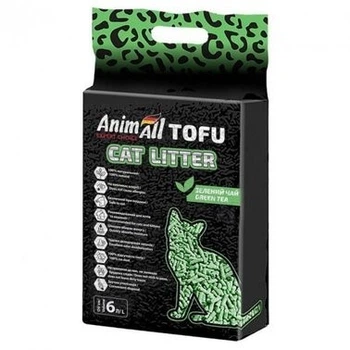 Наповнювач для котячого туалету AnimAll Тофу з ароматом зеленого чаю Соєвий 2.6 кг (6 л) (4820224500355)