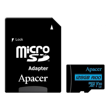 microSDXC (UHS-1 U3) Apacer 128Gb class 10 V30 R100MB/s (adapter SD) (AP128GMCSX10U7-R)