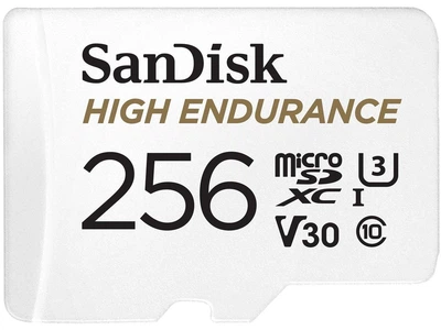 Карта памяти microSDXC SanDisk High Endurance 256Gb class 10 V30 (100Mb/s) +adapterSD SDSQQNR-256G-GN6IA