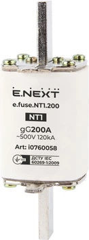 Предохранитель ножевой с плавкой вставкой NT1 200А gG [i0760058] e.fuse.nt1.200 E.NEXT
