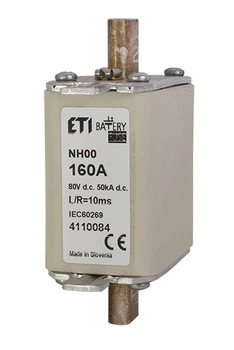 Предохранитель ножевой с плавкой вставкой NH00 160A gBat 80V DC Battery [4110084] ETI