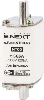 Предохранитель ножевой с плавкой вставкой NT00 63A gG [i0760045] e.fuse.nt00.63 E.NEXT