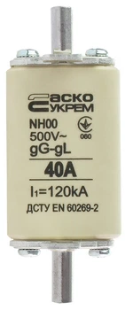 Предохранитель ножевой с плавкой вставкой NH00 40A gG [A0050010011] АСКО
