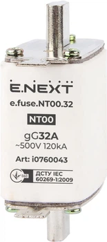 Предохранитель ножевой с плавкой вставкой NT00 32A gG [i0760043] e.fuse.nt00.32 E.NEXT